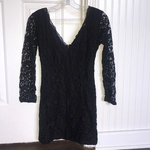 Black dress with lace